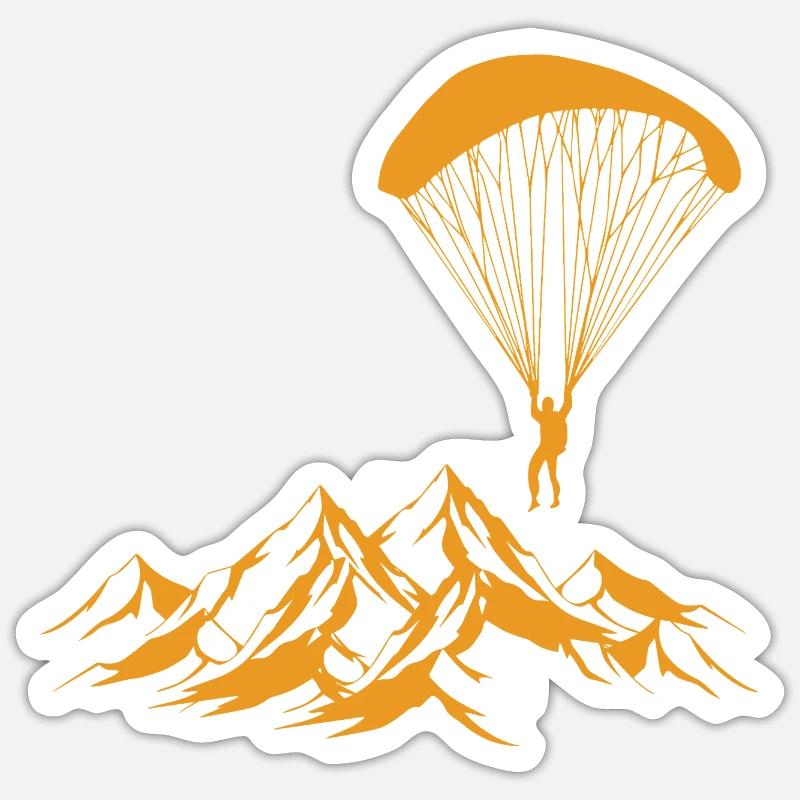 Skydive Paragliding - Sticker size S (10 x 10 cm) - white matte