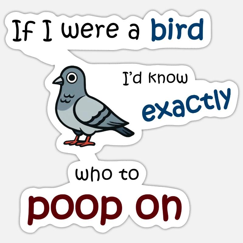 Bird mode on Sticker size S (10 x 10 cm)