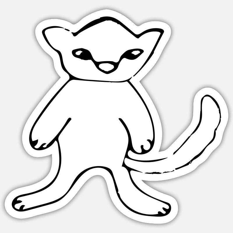 chat Sticker taille S (10 x 10 cm)