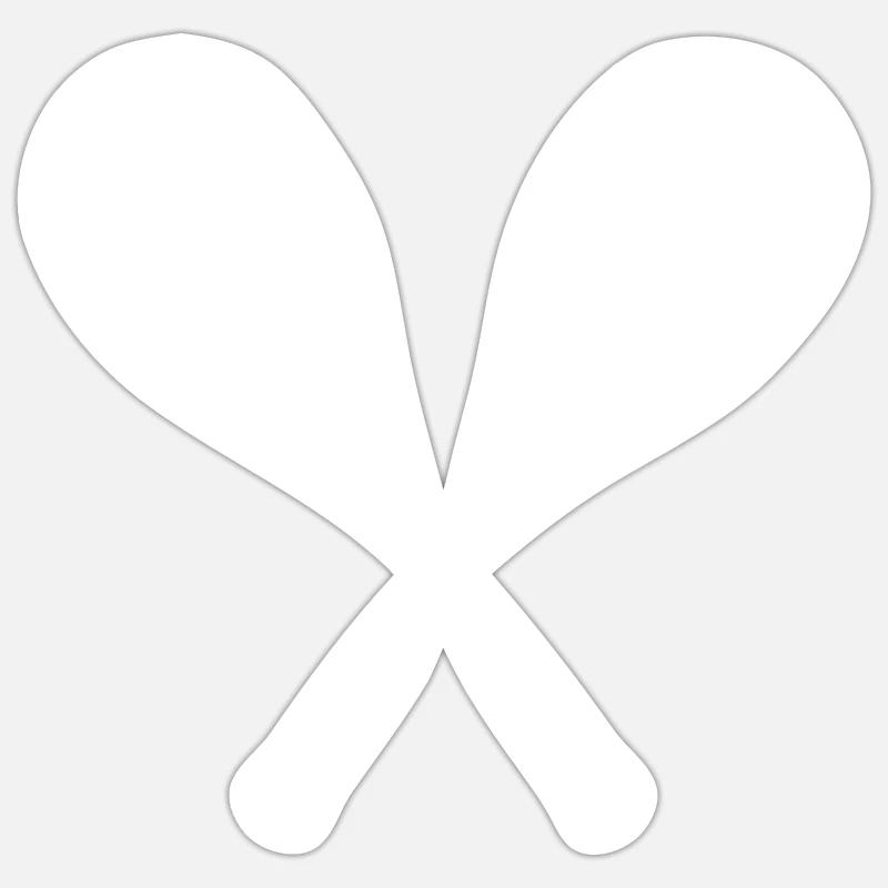 Raquette de squash Logo Croix Blanc Sticker taille S (10 x 10 cm)