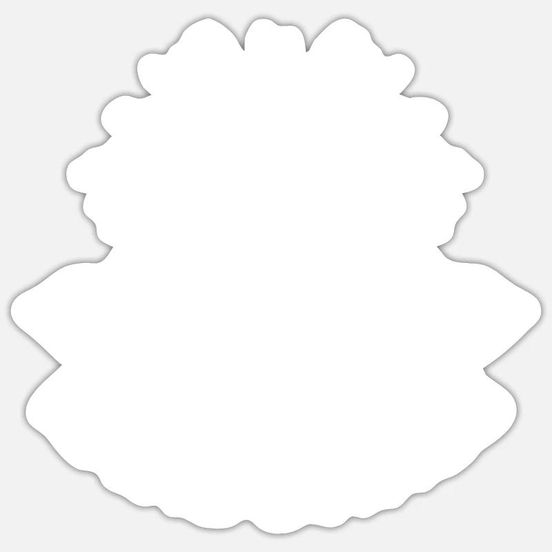 Randonne Rando - Sticker taille S (10 x 10 cm) - blanc mat