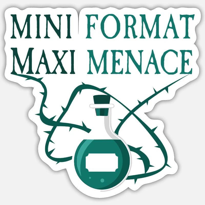 Small Format Maxi Menace - Sticker size S (10 x 10 cm) - white matte