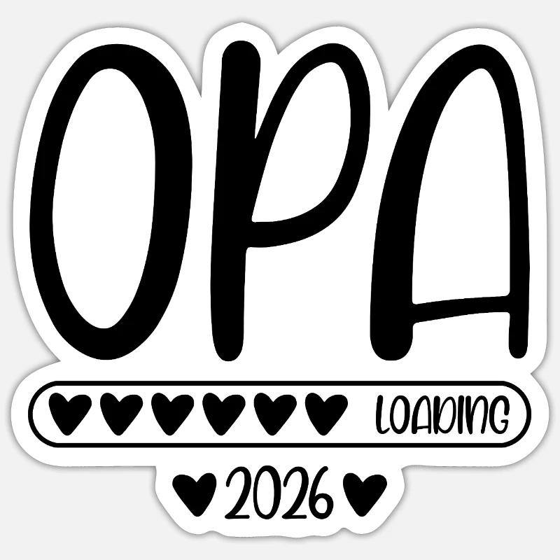 Opa 2026 loading Sticker Größe S (10 x 10 cm)