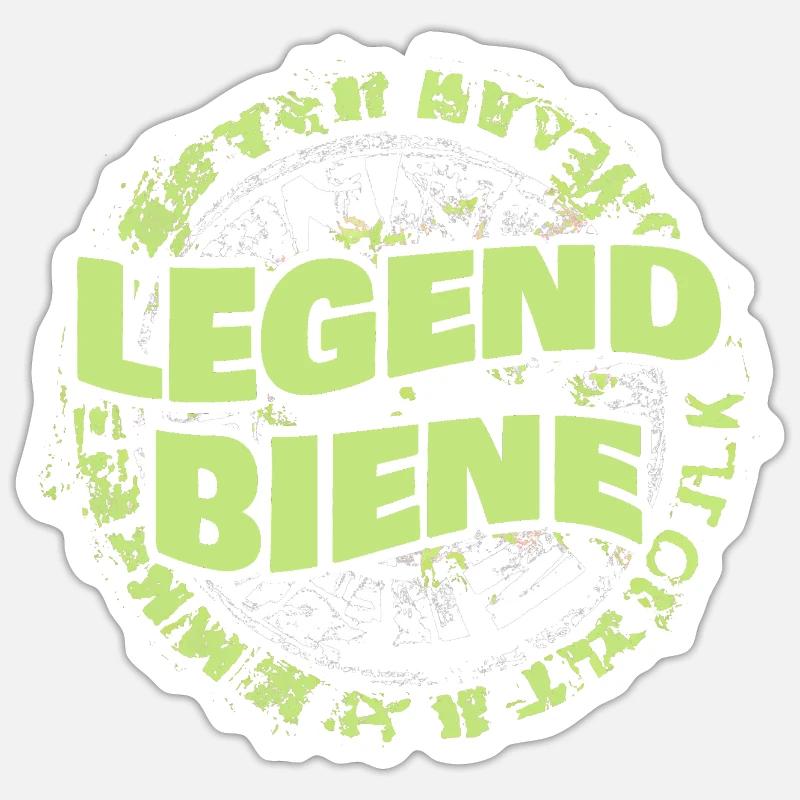 Mrs. Bee - Sticker size S (10 x 10 cm) - white matte