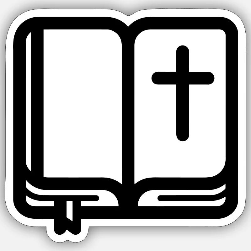 bible - Sticker taille S (10 x 10 cm) - blanc mat