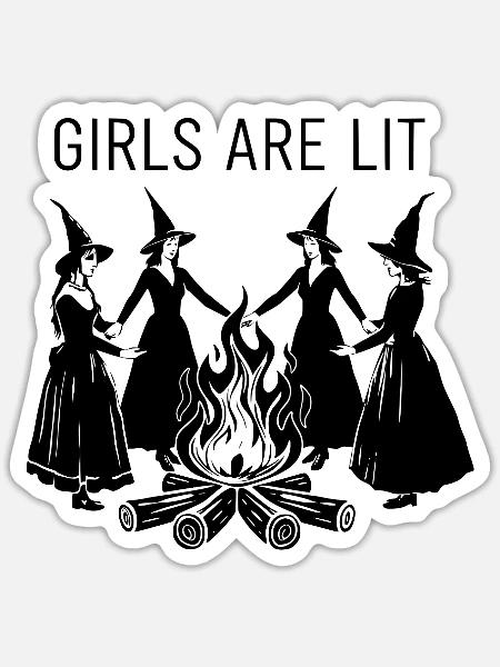 Halloween Tee for Women Funny - Sticker Größe S (10 x 10 cm) - Mattweiß