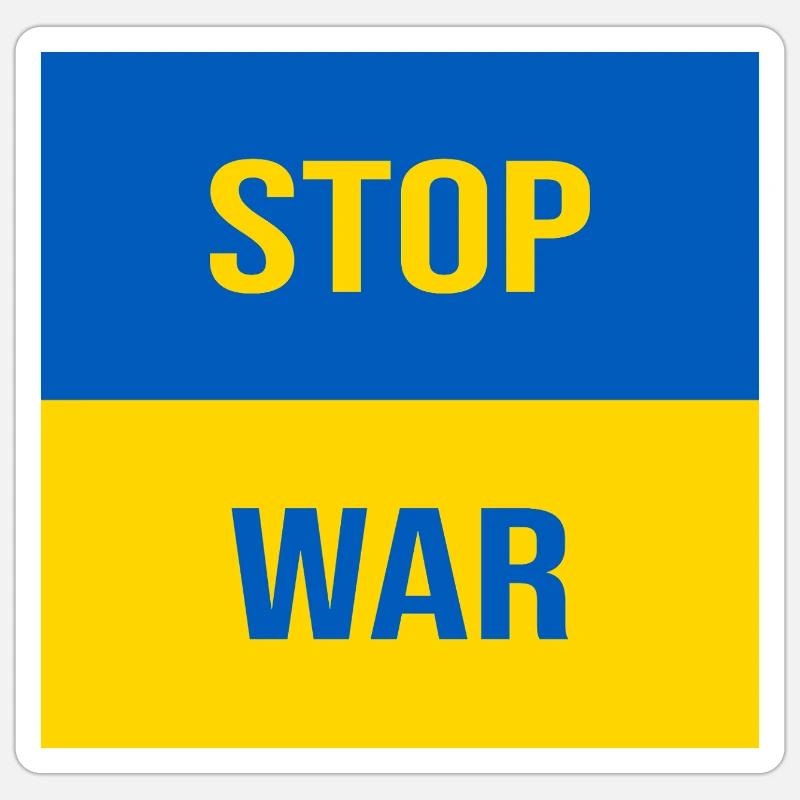 Stop War - Sticker size S (10 x 10 cm) - white matte