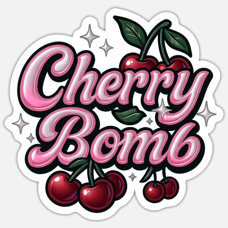Cherry Bomb / Y2K Statement Design Sticker size S (10 x 10 cm)
