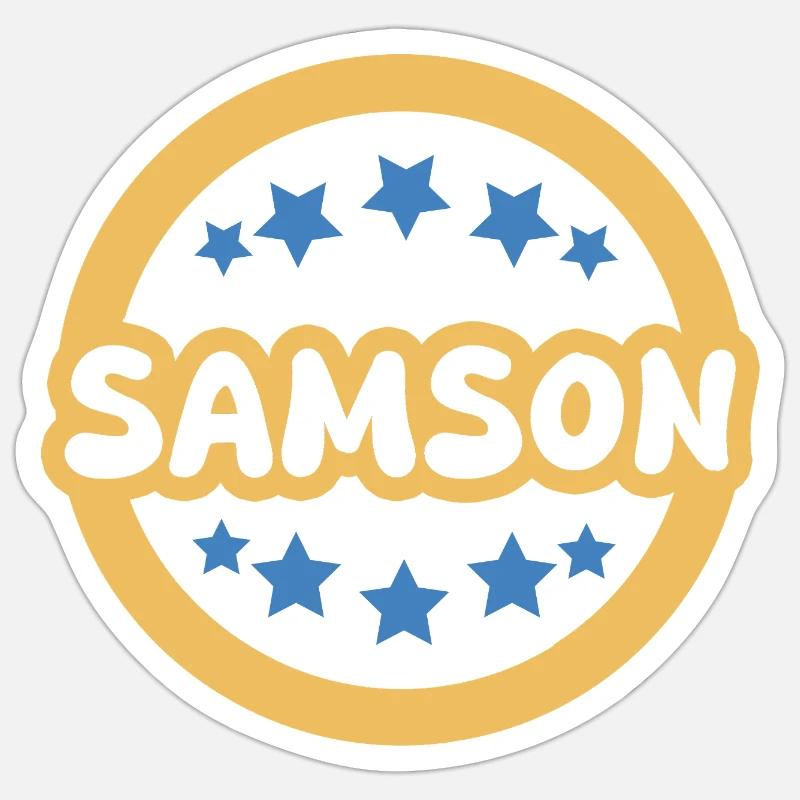 Galactic Sampson Lettering for Samson - Sticker size S (10 x 10 cm) - white matte