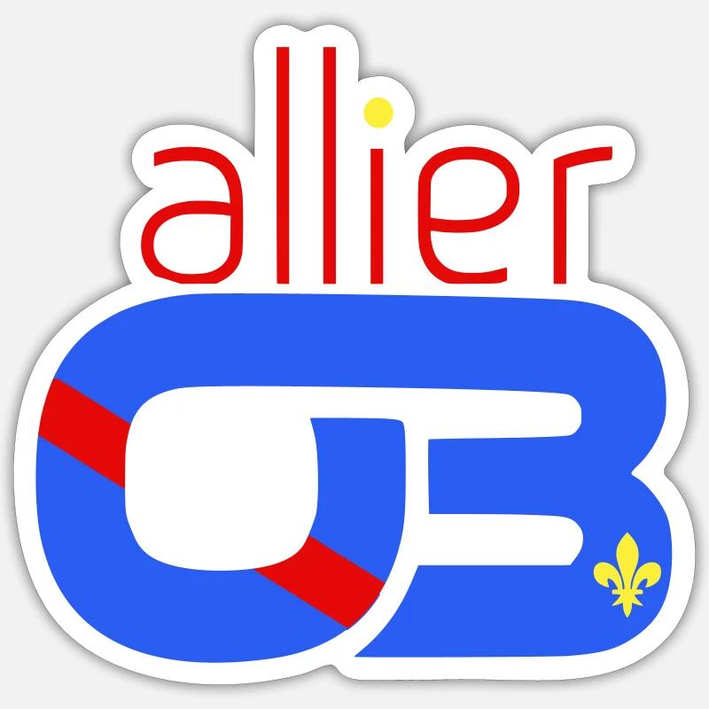 Allier 03 - Sticker size S (10 x 10 cm) - white matte