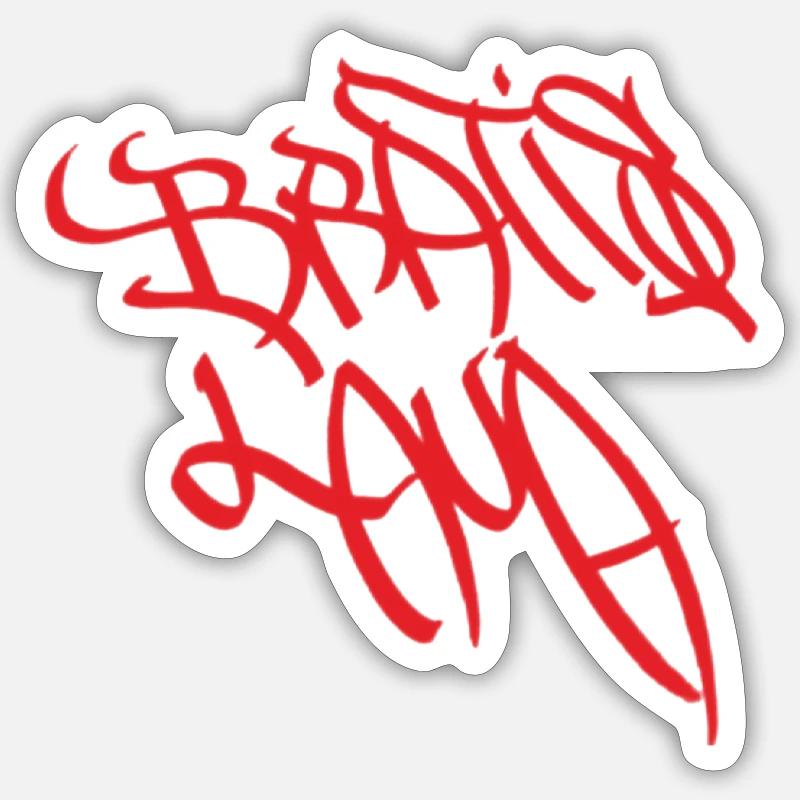 Ausdrucksstarkes Graffiti-Design Bratislava - Sticker Größe S (10 x 10 cm) - Mattweiß