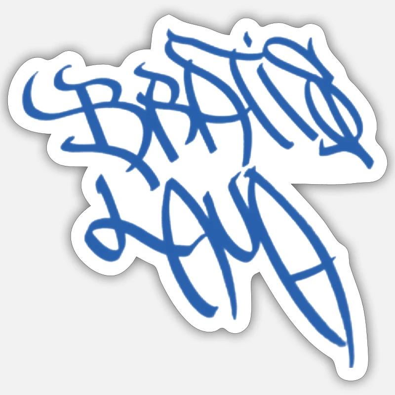 Expressive Graffiti Schriftzug Bratislava - Sticker Größe S (10 x 10 cm) - Mattweiß