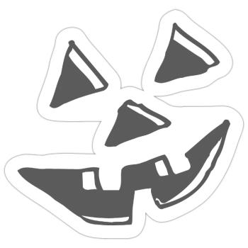 Halloween - Sticker Größe S (10 x 10 cm) - Mattweiß - Vorne