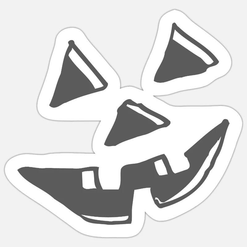 Halloween - Sticker taille S (10 x 10 cm) - blanc mat