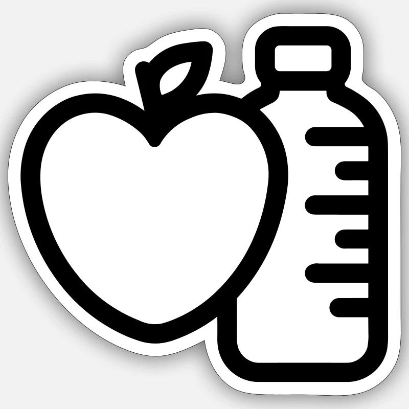 Mode de Vie Sain Sticker taille S (10 x 10 cm)