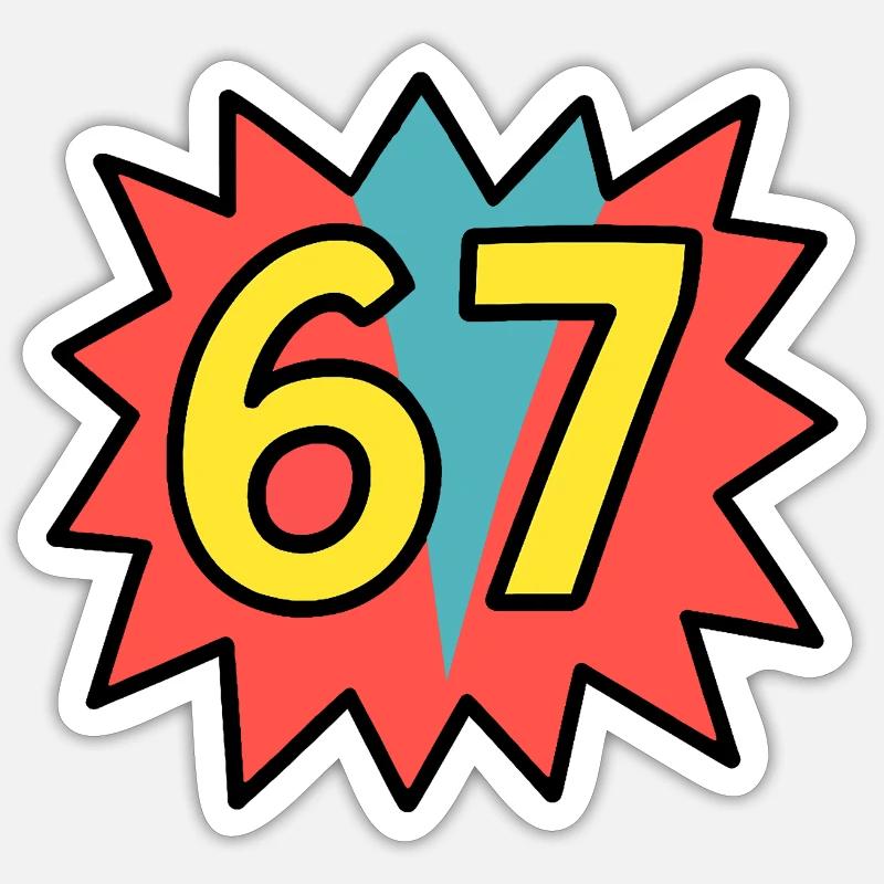 67 - Sticker taille S (10 x 10 cm) - blanc mat