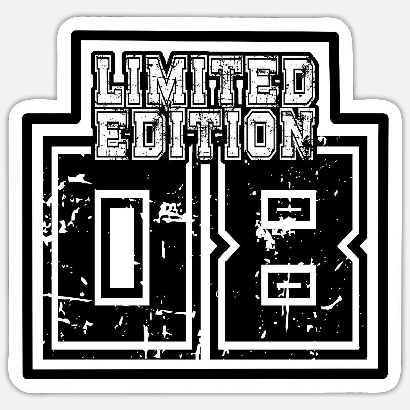 Lettrage en édition limitée 2008 back 18. Sticker taille S (10 x 10 cm)