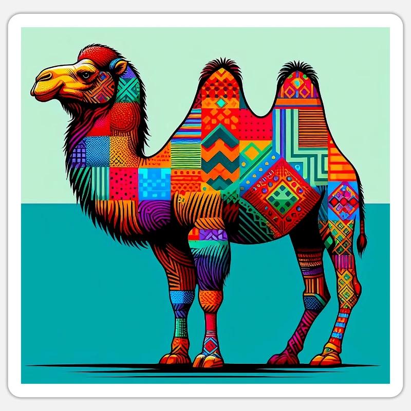 Kamel Sticker Größe S (10 x 10 cm)