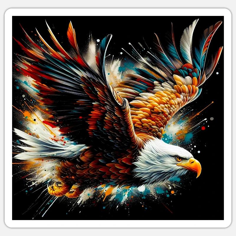 Adler - Sticker Größe S (10 x 10 cm) - Mattweiß