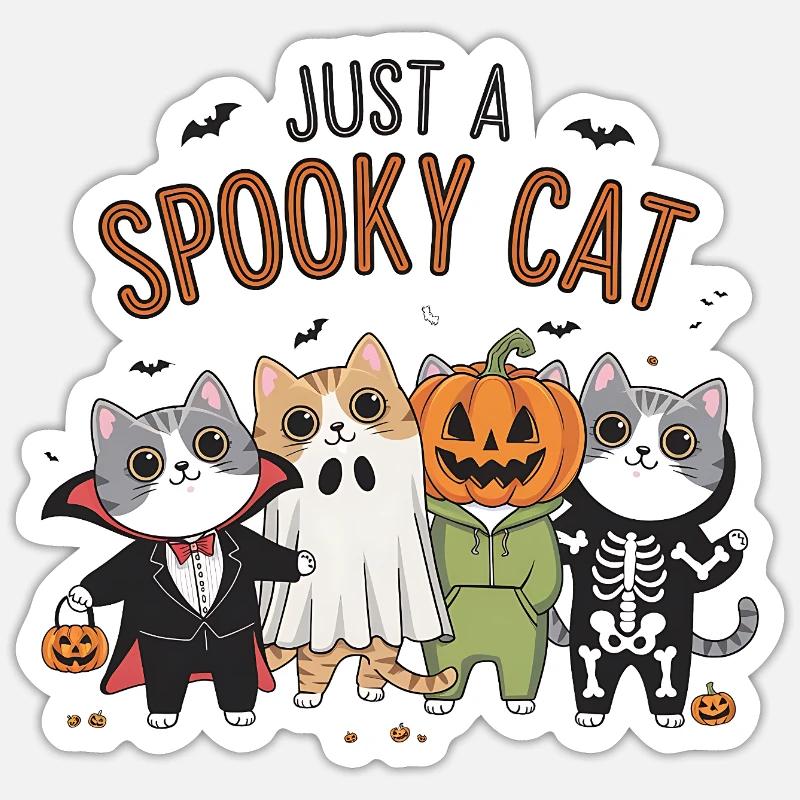 Juste un chat effrayant Sticker taille S (10 x 10 cm)