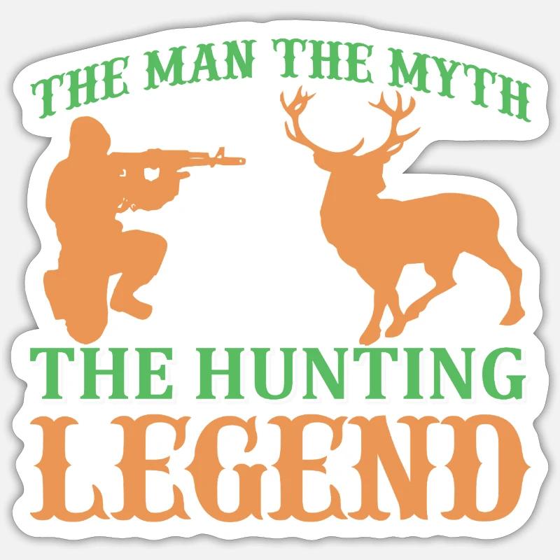 Hunting Legend - Sticker size S (10 x 10 cm) - white matte