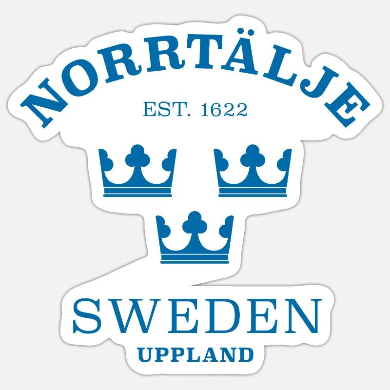 Norrtälje, Suède, Suède - Sticker taille S (10 x 10 cm) - blanc mat