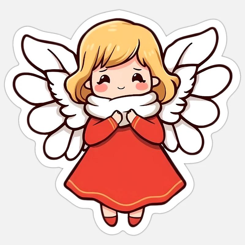 Angel - Sticker size S (10 x 10 cm) - white matte