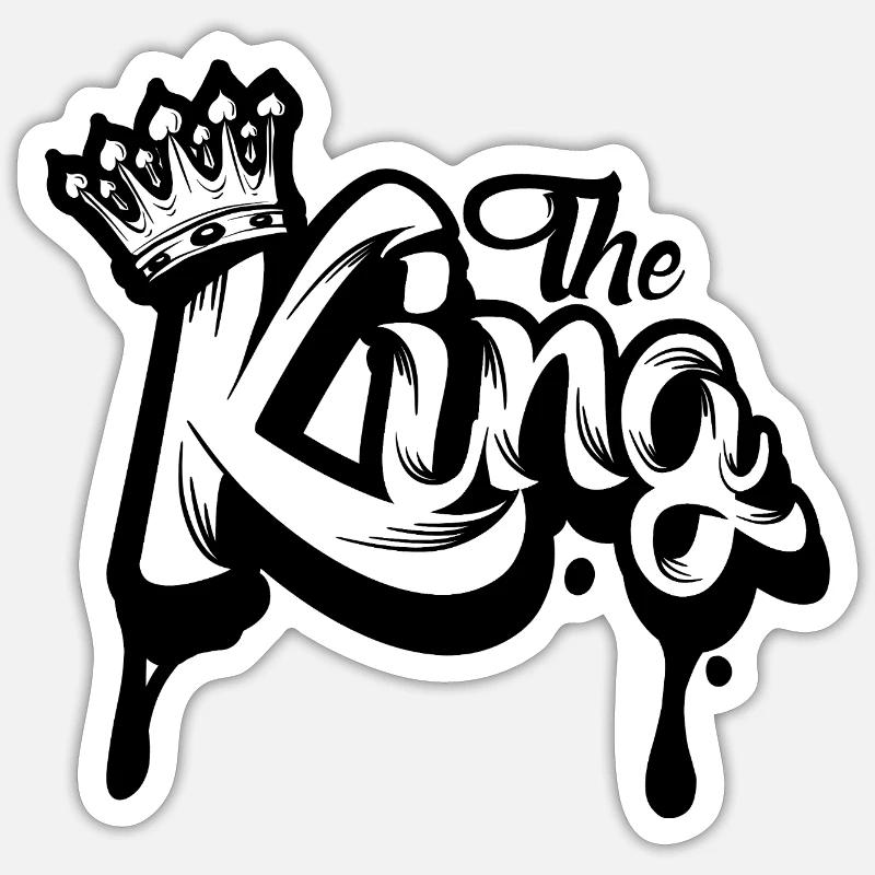 Le Roi - Sticker taille S (10 x 10 cm) - blanc mat