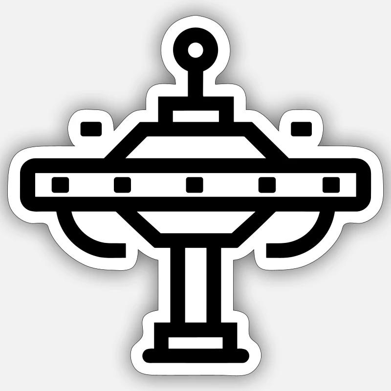 station spatiale Sticker taille S (10 x 10 cm)