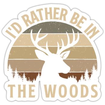 Ich wäre lieber im Wald im Freien - Sticker Größe S (10 x 10 cm) - Mattweiß - Vorne
