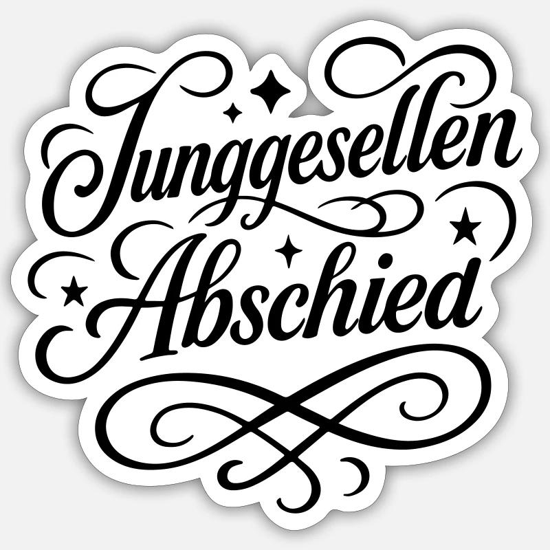 Junggesellenabschied Jga - Sticker Größe S (10 x 10 cm) - Mattweiß