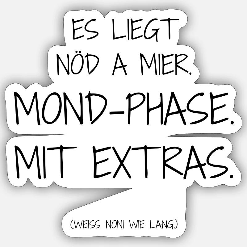 Statement-Design – Ironie trifft Alltag Sticker Größe S (10 x 10 cm)