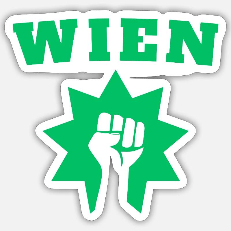 Vienne - Sticker taille S (10 x 10 cm) - blanc mat
