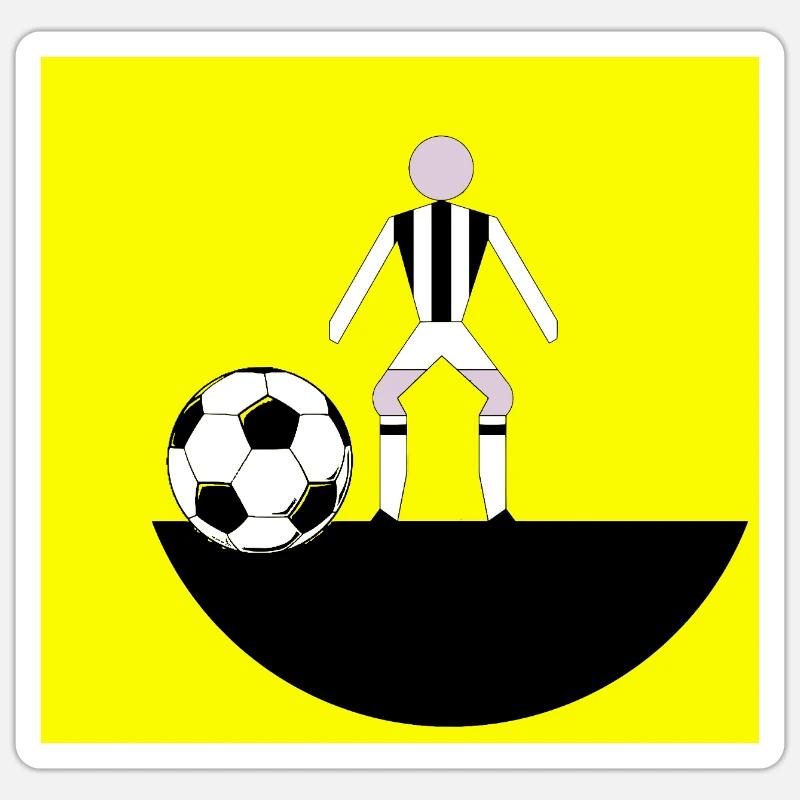 Yellow Field Soccer Ref - Sticker size S (10 x 10 cm) - white matte