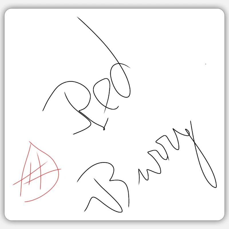 Red Burry ! - Sticker taille S (10 x 10 cm) - blanc mat