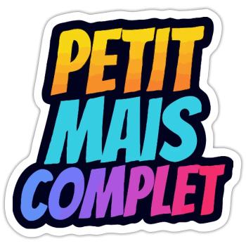 Petit mais complet - Sticker Größe S (10 x 10 cm) - Mattweiß - Vorne