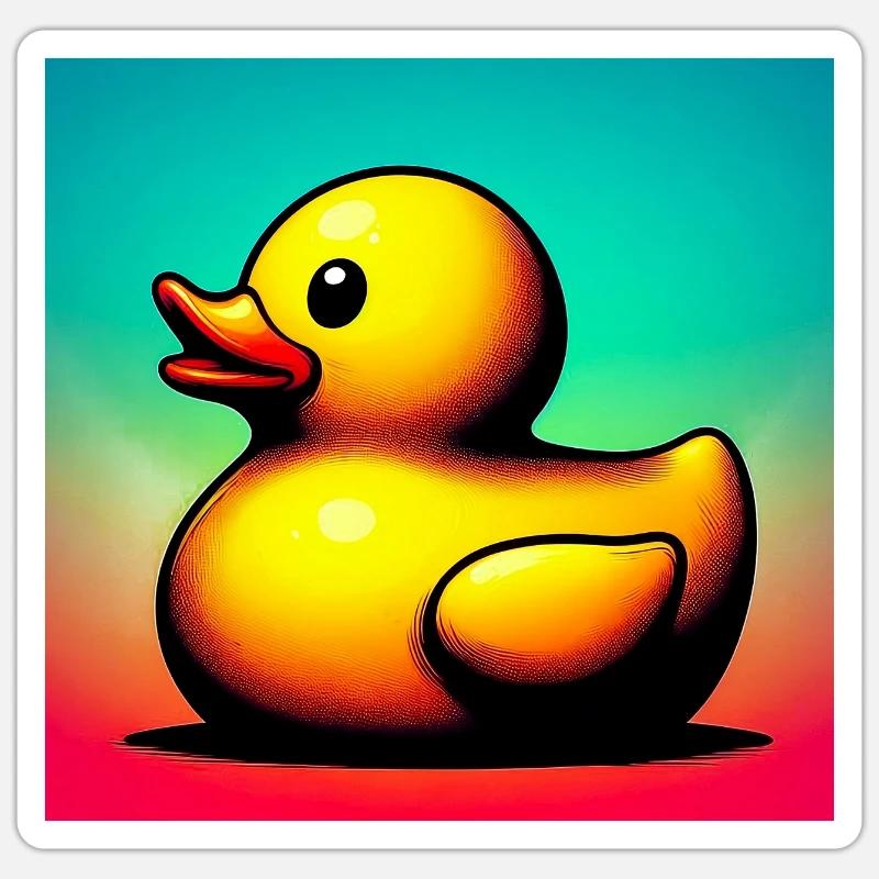 Duckling Duck Duck Duck - Sticker size S (10 x 10 cm) - white matte