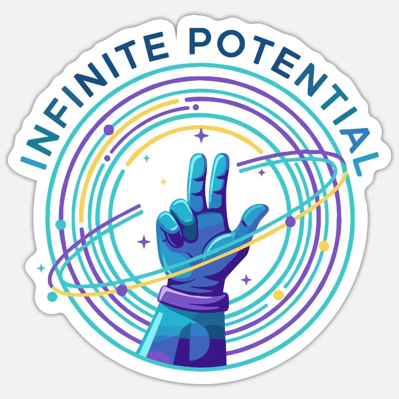 Infinite potential - Sticker size S (10 x 10 cm) - white matte