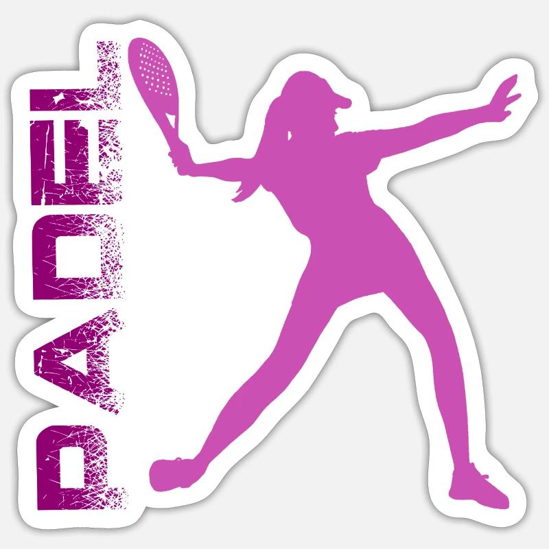 Padel - Sticker size S (10 x 10 cm) - white matte