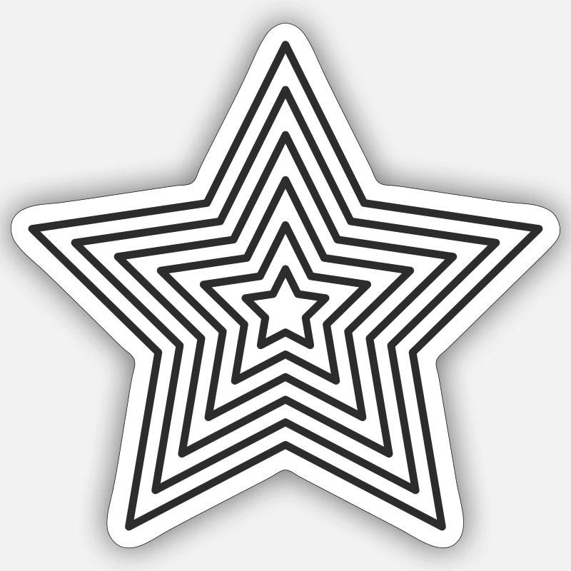 star - Sticker size S (10 x 10 cm) - white matte