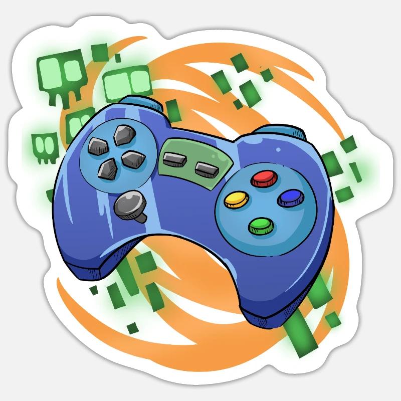 Jeux de joueurs - Sticker taille S (10 x 10 cm) - blanc mat