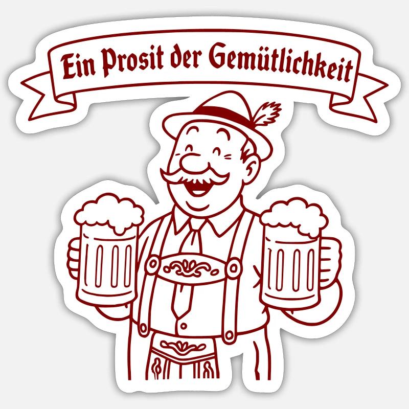 Herr Bier - Ein Prosit der Gemütlichkeit Sticker size S (10 x 10 cm)