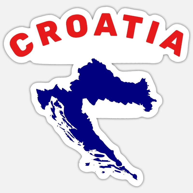 Croatia Map - Sticker size S (10 x 10 cm) - white matte