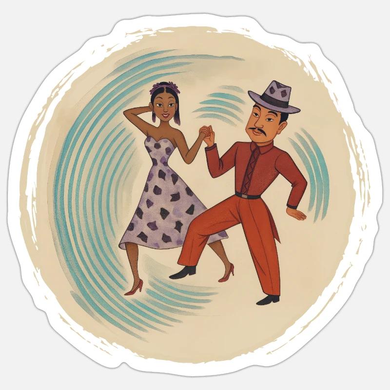 DANCER LOVERS #2 - nice people - Sticker size S (10 x 10 cm) - white matte