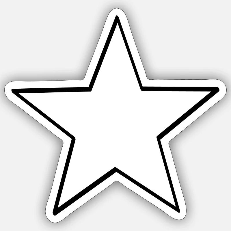 stern lineart Sticker Größe S (10 x 10 cm)