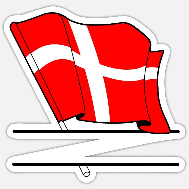 DÄNEMARK – Name Space Sticker Größe S (10 x 10 cm)