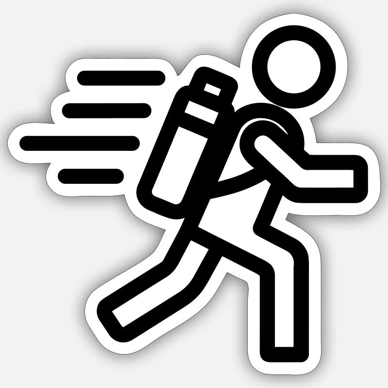 evacuation Sticker size S (10 x 10 cm)