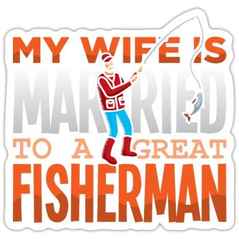 Angler Fisherman Petri Disciple Saying Fishing Funny - Sticker size S (10 x 10 cm) - white matte - Front
