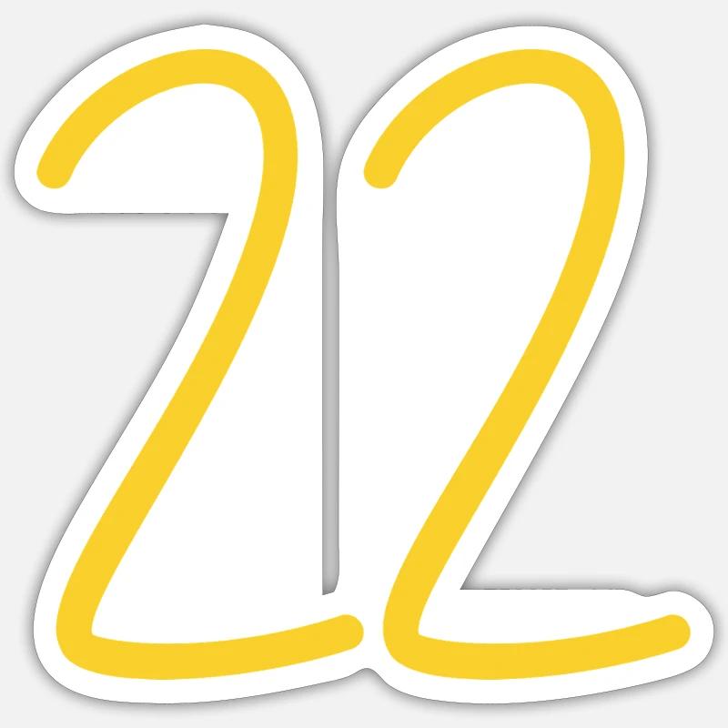 22 - Sticker size S (10 x 10 cm) - white matte