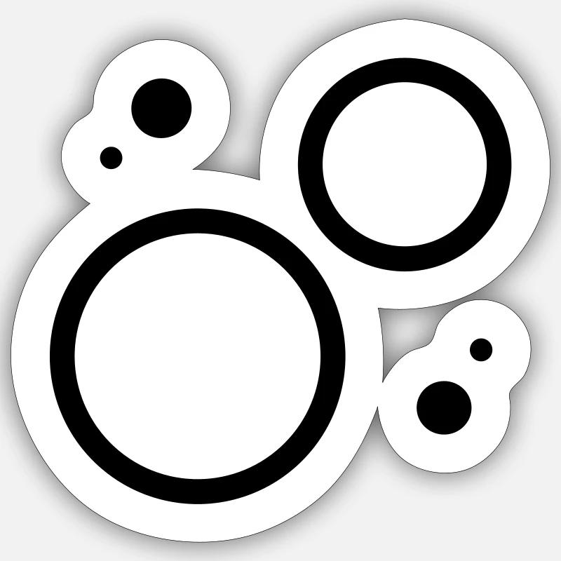 Schwerkraft - Sticker Größe S (10 x 10 cm) - Mattweiß